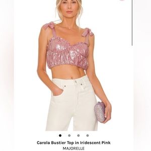 Revolve Majorelle Pink Iridescent Carola Bustier Top